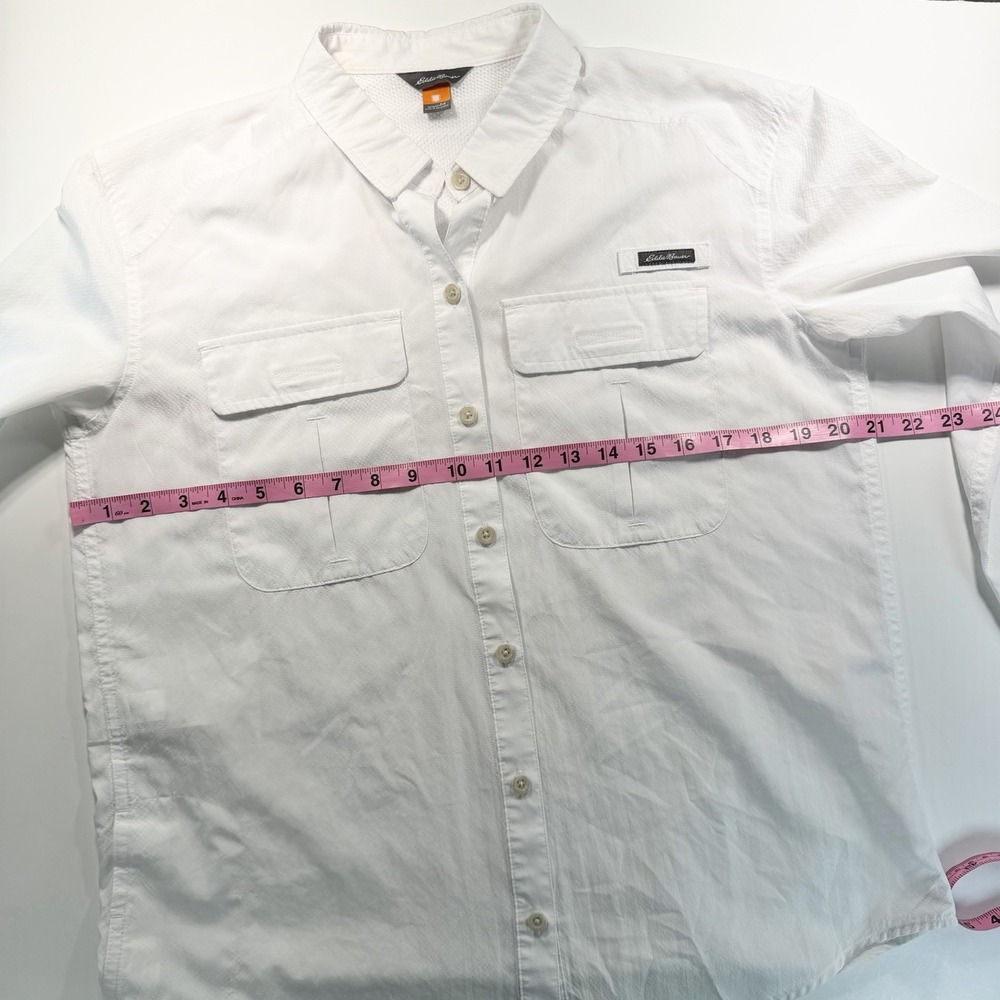 Eddie Bauer Women's Dry Fit Breathable Long Sleeve Button Up White Medium - Picture 7 of 12